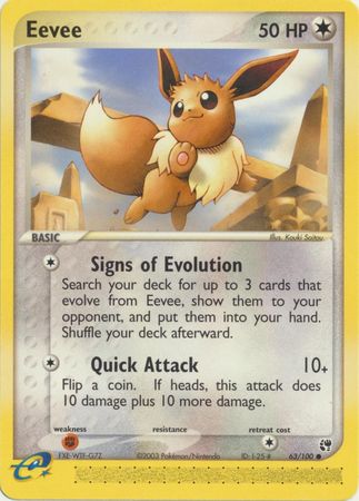 Eevee - 63/100 - Common available at 401 Games Canada