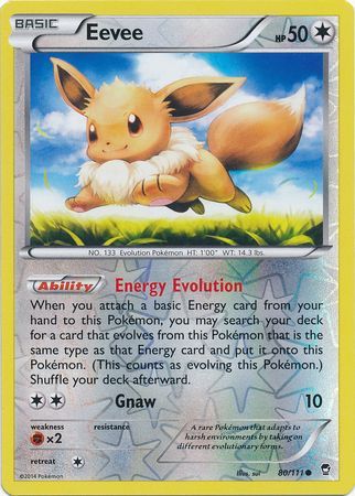 Eevee - 80/111 - Common - Reverse Holo available at 401 Games Canada