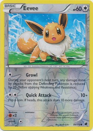 Eevee - 89/116 - Common - Reverse Holo available at 401 Games Canada