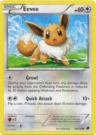 Eevee - 89/116 - Common available at 401 Games Canada