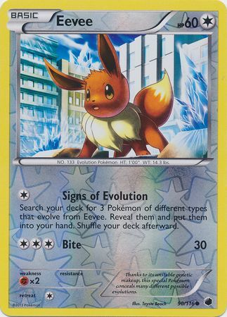 Eevee - 90/116 - Common - Reverse Holo available at 401 Games Canada