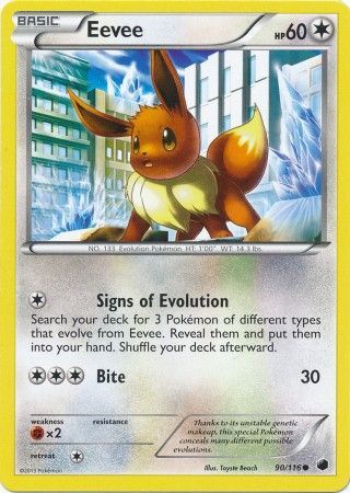 Eevee - 90/116 - Common available at 401 Games Canada