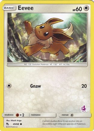 Eevee (Mewtwo Stamped) - 049/068 - Promo available at 401 Games Canada