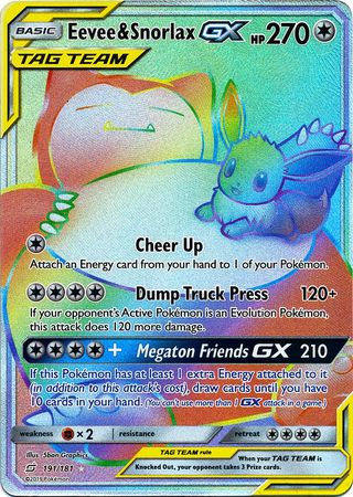 Eevee & Snorlax GX - 191/181 - Hyper Rare available at 401 Games Canada