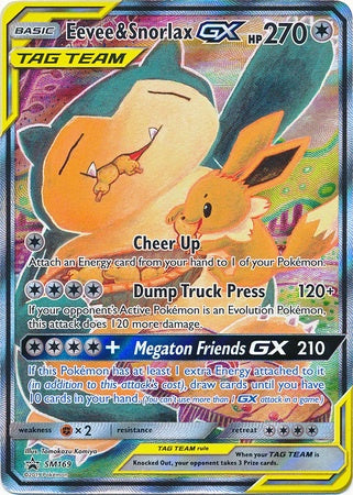 Eevee & Snorlax GX - SM169 - Alternate Full Art Promo available at 401 Games Canada