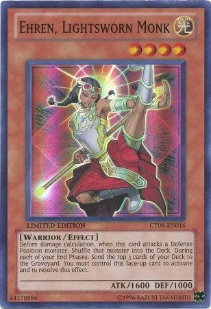 401 Games Canada - Ehren, Lightsworn Monk - CT08-EN016 - Super Rare 401 Games Canada - Ehren, Lightsworn Monk - CT08-EN016 - Super Rare