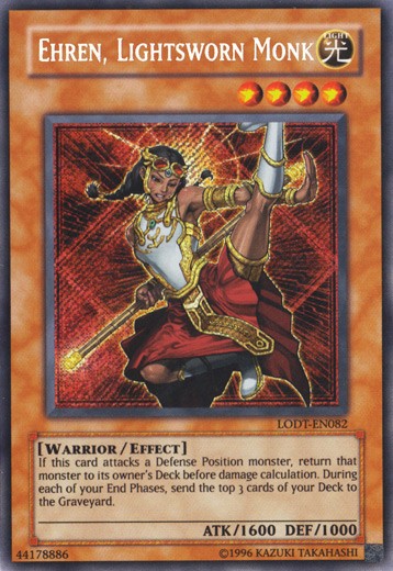 Ehren, Lightsworn Monk - LODT-EN082 - Secret Rare - Unlimited available at 401 Games Canada