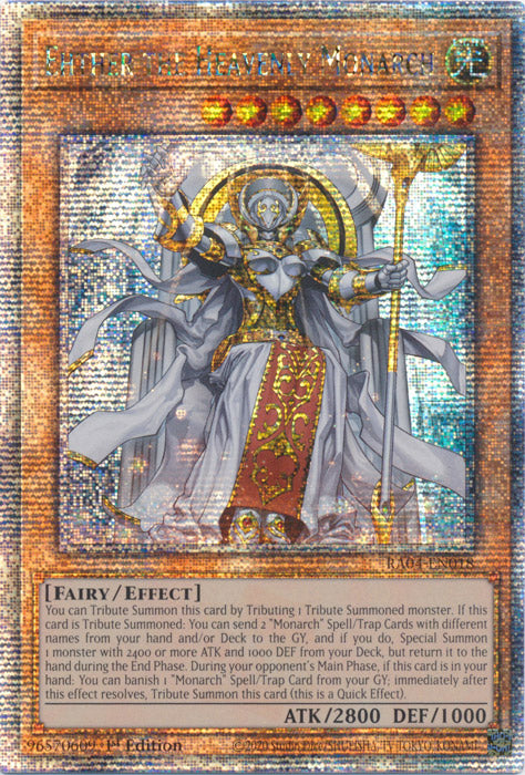 Ehther the Heavenly Monarch - RA04-EN018 - Quarter Century Secret Rare - 1st Edition