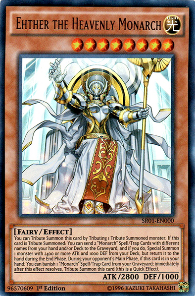 Ehther the Heavenly Monarch - SR01-EN000 - Ultra Rare - 1st Edition available at 401 Games Canada