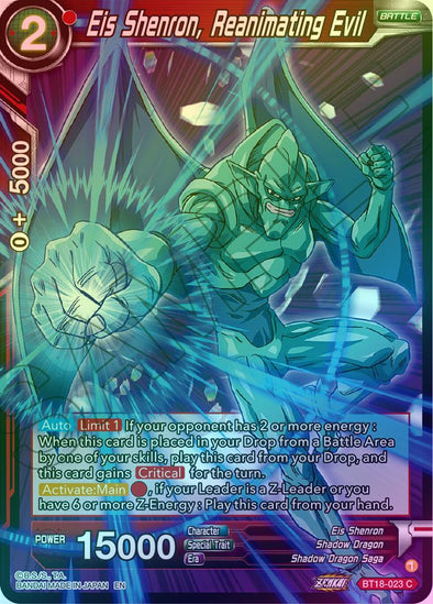 Eis Shenron, Reanimating Evil - BT18-023 - Common (Foil) available at 401 Games Canada