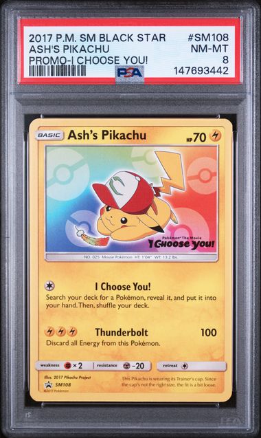 Ash's Pikachu (SM108) - Pokemon the Movie I Choose You! - Promo - NM-MT 8