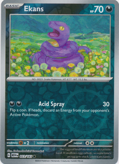 Ekans - 023/165 - Common - Reverse Holo available at 401 Games Canada