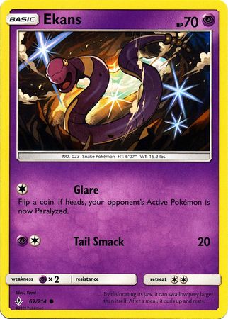 Ekans - 62/214 - Common available at 401 Games Canada