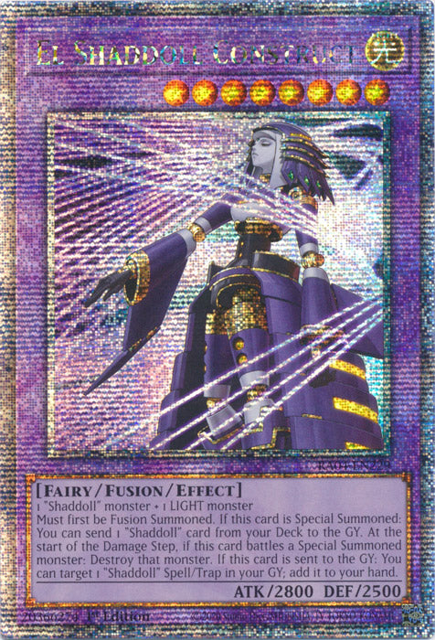 El Shaddoll Construct (Alternate Art) - RA04-EN229 - Quarter Century Secret Rare - 1st Edition
