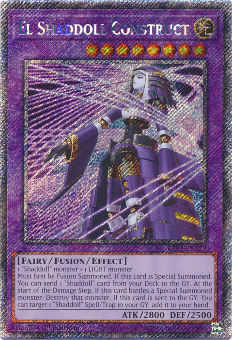 El Shaddoll Construct (Platinum Secret Rare) (Alternate Art) - RA04-EN229 - Platinum Secret Rare - 1st Edition