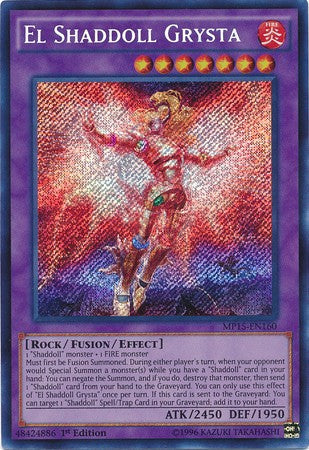 El Shaddoll Grysta - MP15-EN160 - Secret Rare - 1st Edition available at 401 Games Canada