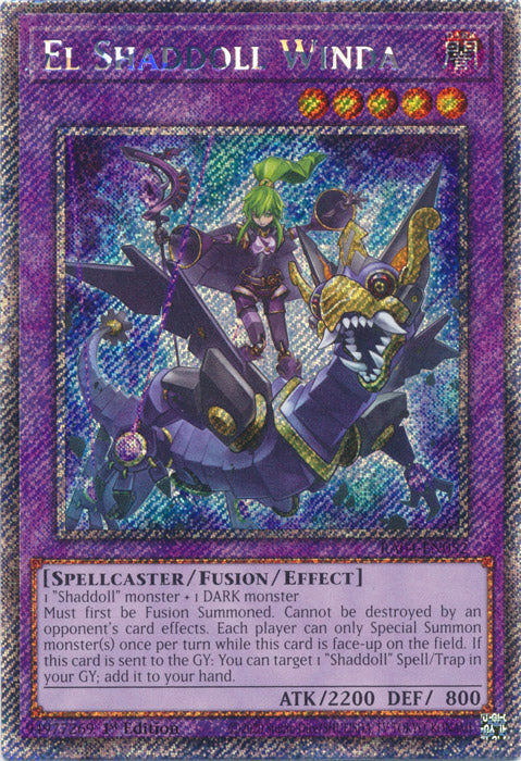 El Shaddoll Winda (Platinum Secret Rare) - RA04-EN052 - Platinum Secret Rare - 1st Edition