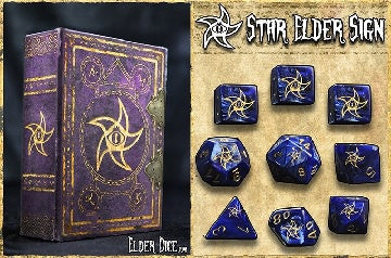 Elder Dice Set - Astral Star Elder Sign Blue available at 401 Games Canada