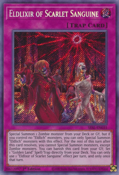 Eldlixir of Scarlet Sanguine - SESL-EN031 - Secret Rare - 1st Edition available at 401 Games Canada