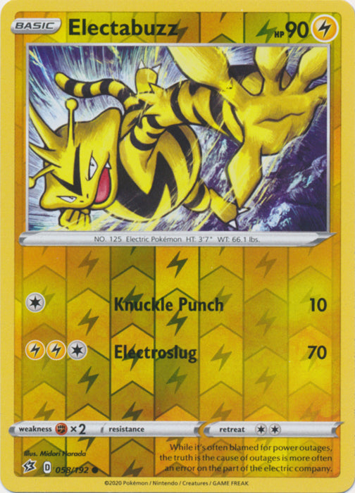Electabuzz - 058/192 - Common - Reverse Holo available at 401 Games Canada