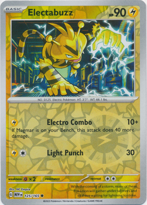 Electabuzz - 125/165 - Common - Reverse Holo available at 401 Games Canada