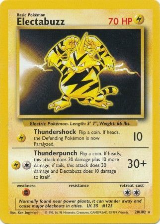 Electabuzz - 20/102 - Rare - Unlimited available at 401 Games Canada