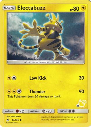 Electabuzz (#58 Pikachu Stamped) - 043/156 - Promo available at 401 Games Canada