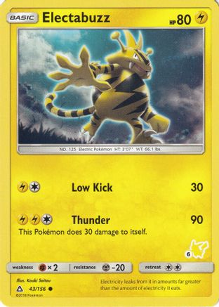 Electabuzz (#6 Pikachu Stamped) - 043/156 - Promo available at 401 Games Canada