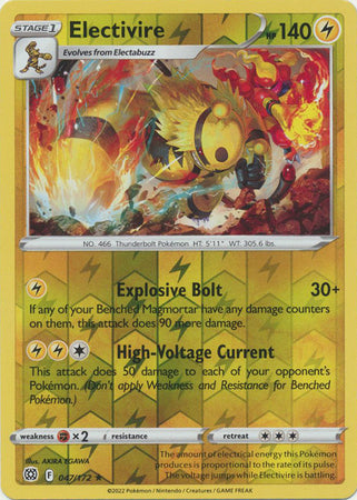 Electivire - 047/172 - Rare - Reverse Holo available at 401 Games Canada