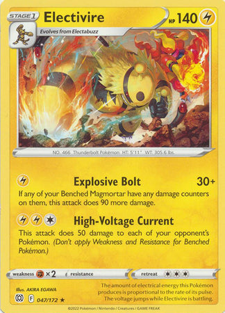 Electivire - 047/172 - Rare available at 401 Games Canada