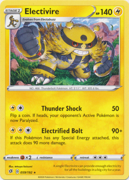 Electivire - 059/192 - Rare available at 401 Games Canada