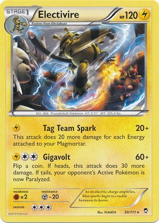 Electivire - 30/111 - Rare available at 401 Games Canada