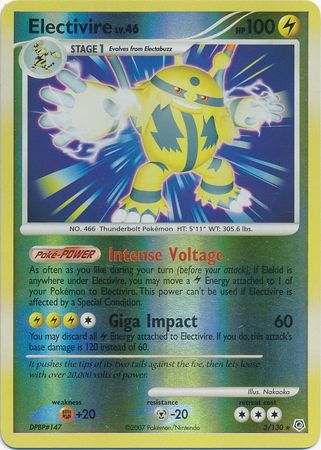 Electivire - 3/130 - Holo Rare - Reverse Holo available at 401 Games Canada