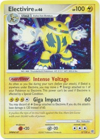 Electivire - 3/130 - Holo Rare available at 401 Games Canada