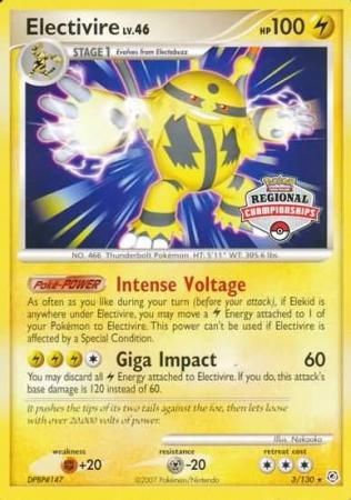 Electivire - 3/130 - Promo (Regional Championships 2007-08) available at 401 Games Canada