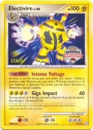 Electivire - 3/130 - Promo (Staff Regional Championships 2007-08) available at 401 Games Canada