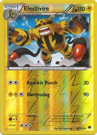 Electivire - 43/122 - Uncommon - Reverse Holo available at 401 Games Canada