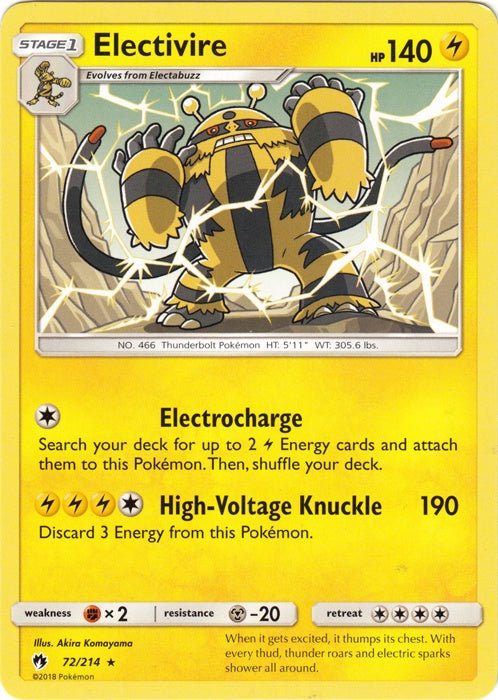 Electivire - 72/214 - Rare available at 401 Games Canada