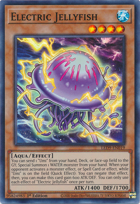 Electric Jellyfish - LED9-EN019 - Super Rare - 1st Edition available at 401 Games Canada