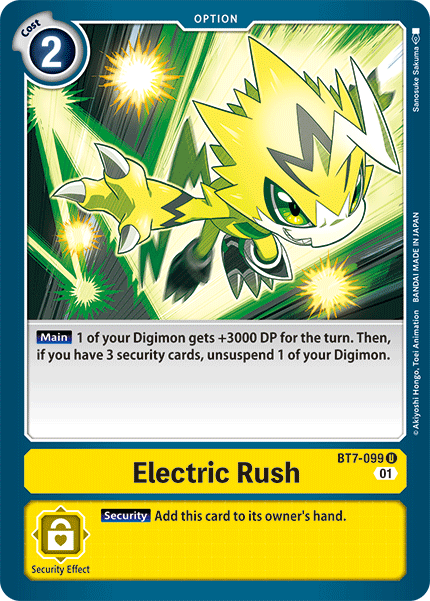 Electric Rush - BT7-099 - Uncommon available at 401 Games Canada