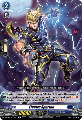 Electro Spartan - D-BT01/033 - Rare available at 401 Games Canada