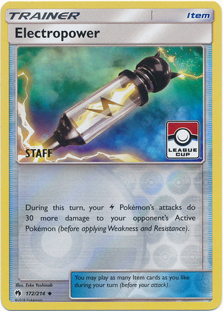 Electropower - 172/214 - Promo (Staff League Cup) available at 401 Games Canada