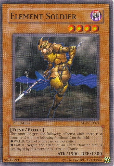 Element Soldier - SOD-EN024 - Common - 1st Edition available at 401 Games Canada