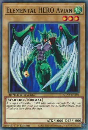 Elemental HERO Avian - SGX2-ENA01 - Common - 1st Edition available at 401 Games Canada