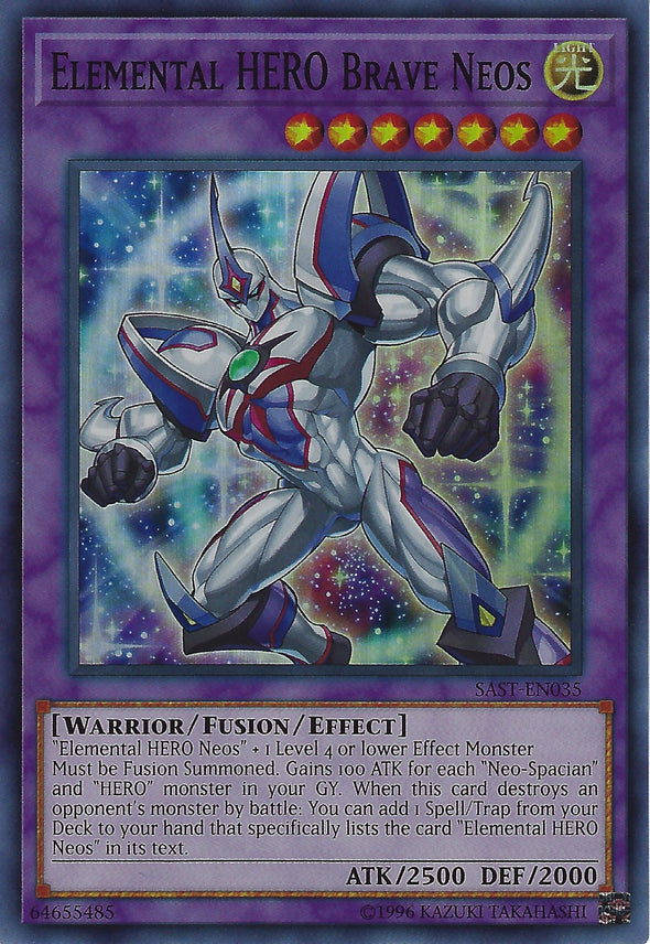 Elemental HERO Brave Neos - SAST-EN035 - Super Rare - Unlimited available at 401 Games Canada