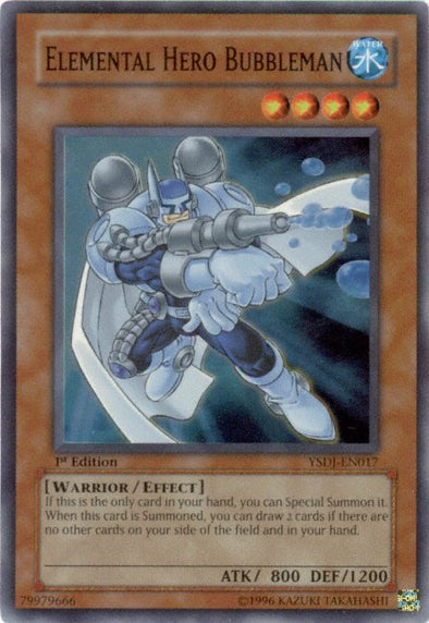 Elemental HERO Bubbleman - YSDJ-EN017 - Super Rare - 1st Edition available at 401 Games Canada