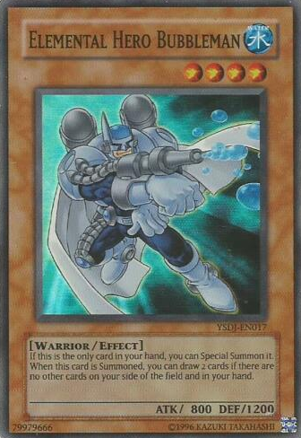 Elemental HERO Bubbleman - YSDJ-EN017 - Super Rare - Unlimited available at 401 Games Canada