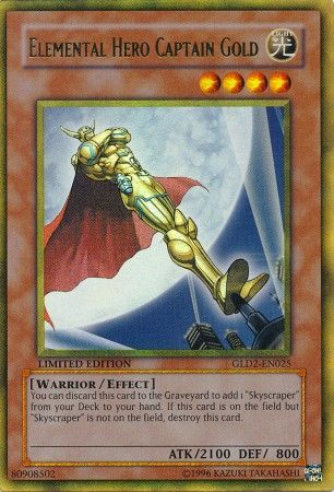 Elemental HERO Captain Gold - GLD2-EN025 - Gold Rare - Limited Edition available at 401 Games Canada