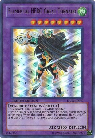 Elemental HERO Great Tornado - LC02-EN010 - Ultra Rare - Limited Edition available at 401 Games Canada