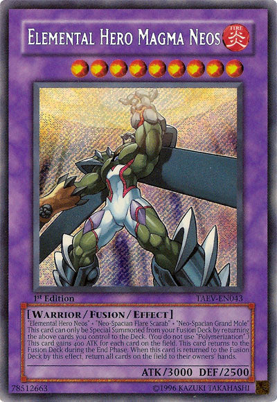Elemental HERO Magma Neos - TAEV-EN043 - Secret Rare - 1st Edition available at 401 Games Canada